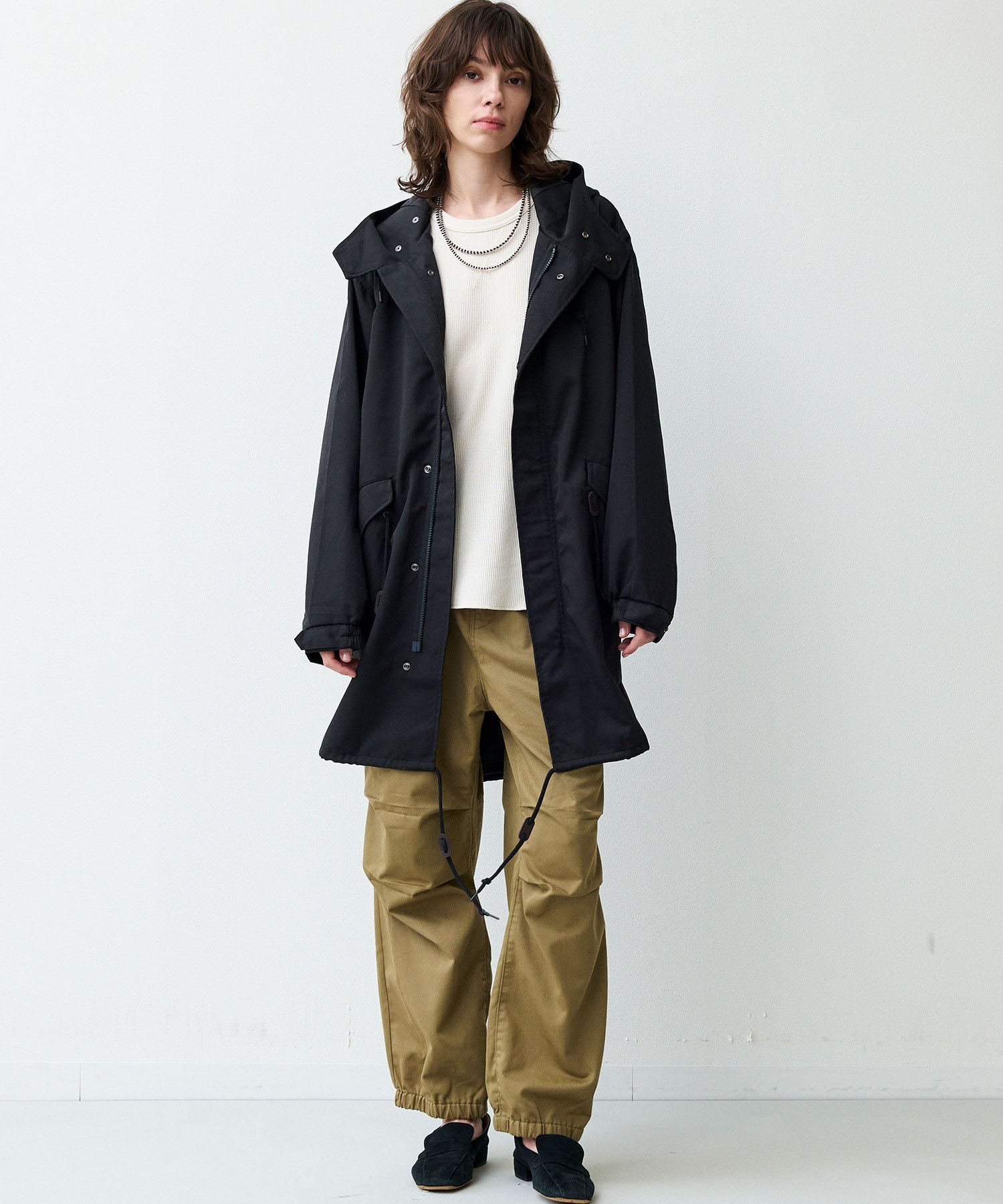 Johnbull Private labo M-51コート ジョンブルプライベートラボ ジャケット・アウター モッズコート ブラック グリーン【送料無料】