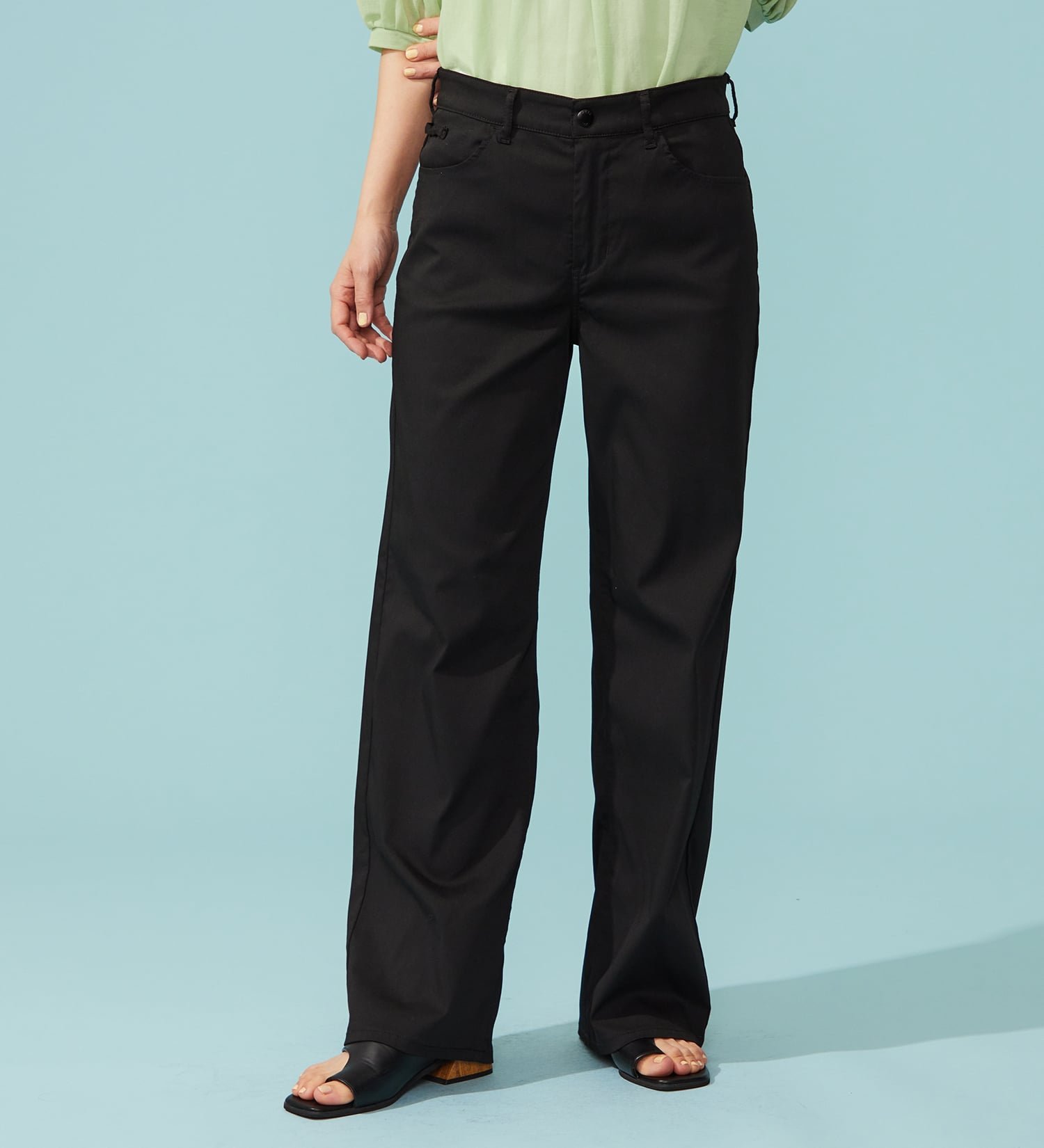 EDWIN 【WEB限定】EDWIN LADIES ハタラクロ COOL 涼しいワイドパンツ【涼】 エドウインオンラインモール パンツ その他のパンツ ブラック【送料無料】
