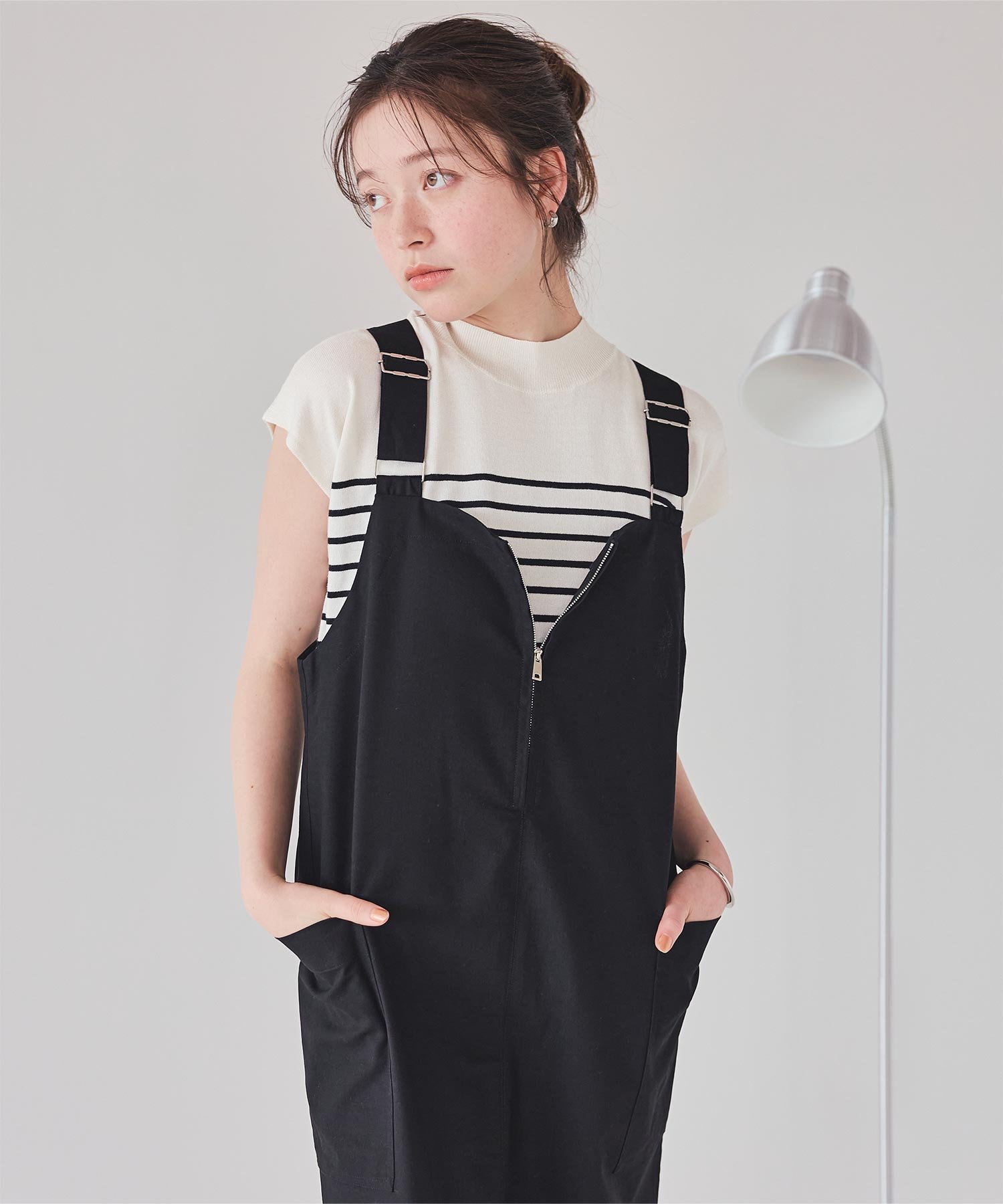 titivate 【人気】ベーシックフレンチスリーブライトニット トップス カラバリ豊富 ベーシック ティティベイト トップス ニット グレー ネイビー ブラック