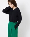 【SALE／17 OFF】JAYRO もちもちVネックニット ジャイロ トップス ニット ブラック グレー ホワイト ブラウン ベージュ グリーン ネイビー ブルー パープル レッド ピンク イエロー