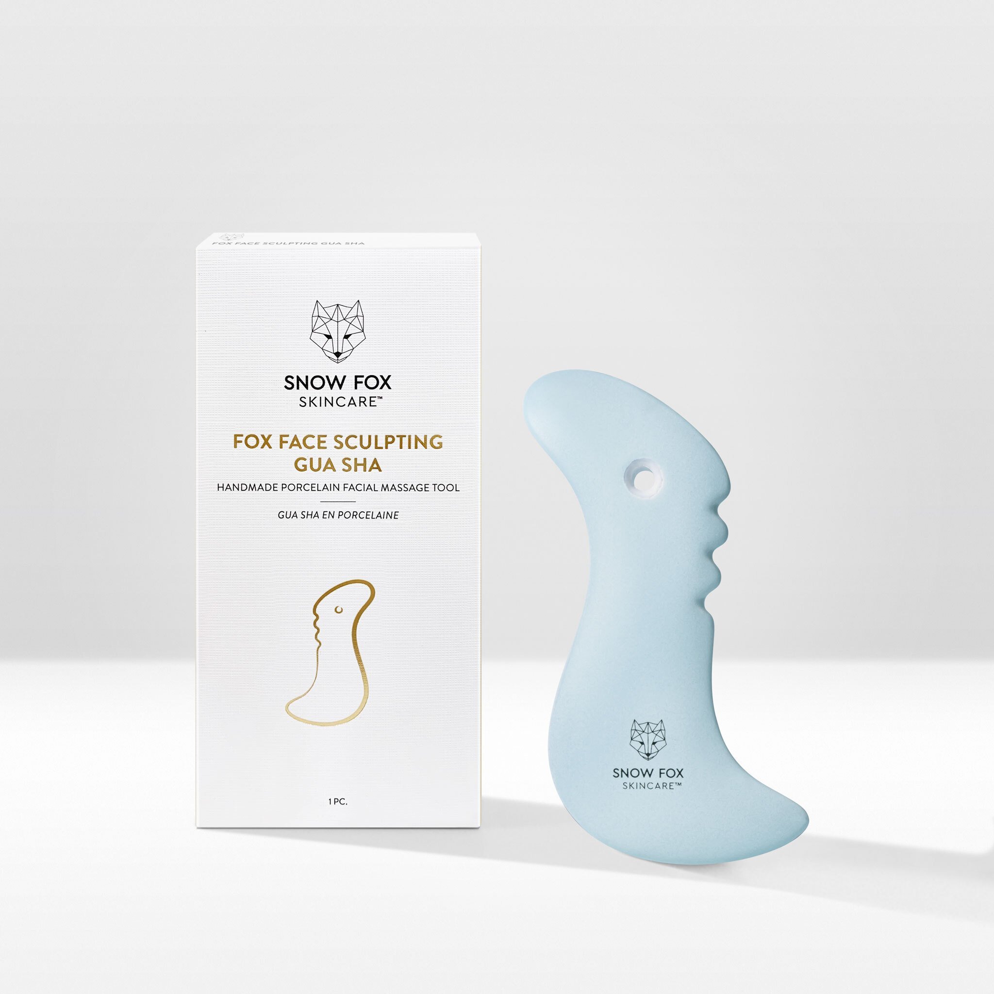 SNOW FOX SKINCARE プレミアム FOX フェイス & ボディ 磁器カッサ(ブルー) スノー フォックス スキンケア メイク道具・美容器具 美容器具 ブルー【送料無料】