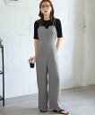 【SALE/50%OFF】La-gemme ビスチェ風 サマーツイード サロペット ラジュール オールインワン・オーバーオール オーバーオール・サロペット グレ...