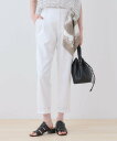 【SALE/60%OFF】INDIVI 【洗える/高ストレッチ】クロップド丈サテンテーパードパンツ インディヴィ パンツ その他のパンツ ピンク ブラック ホワイト【送料無料】