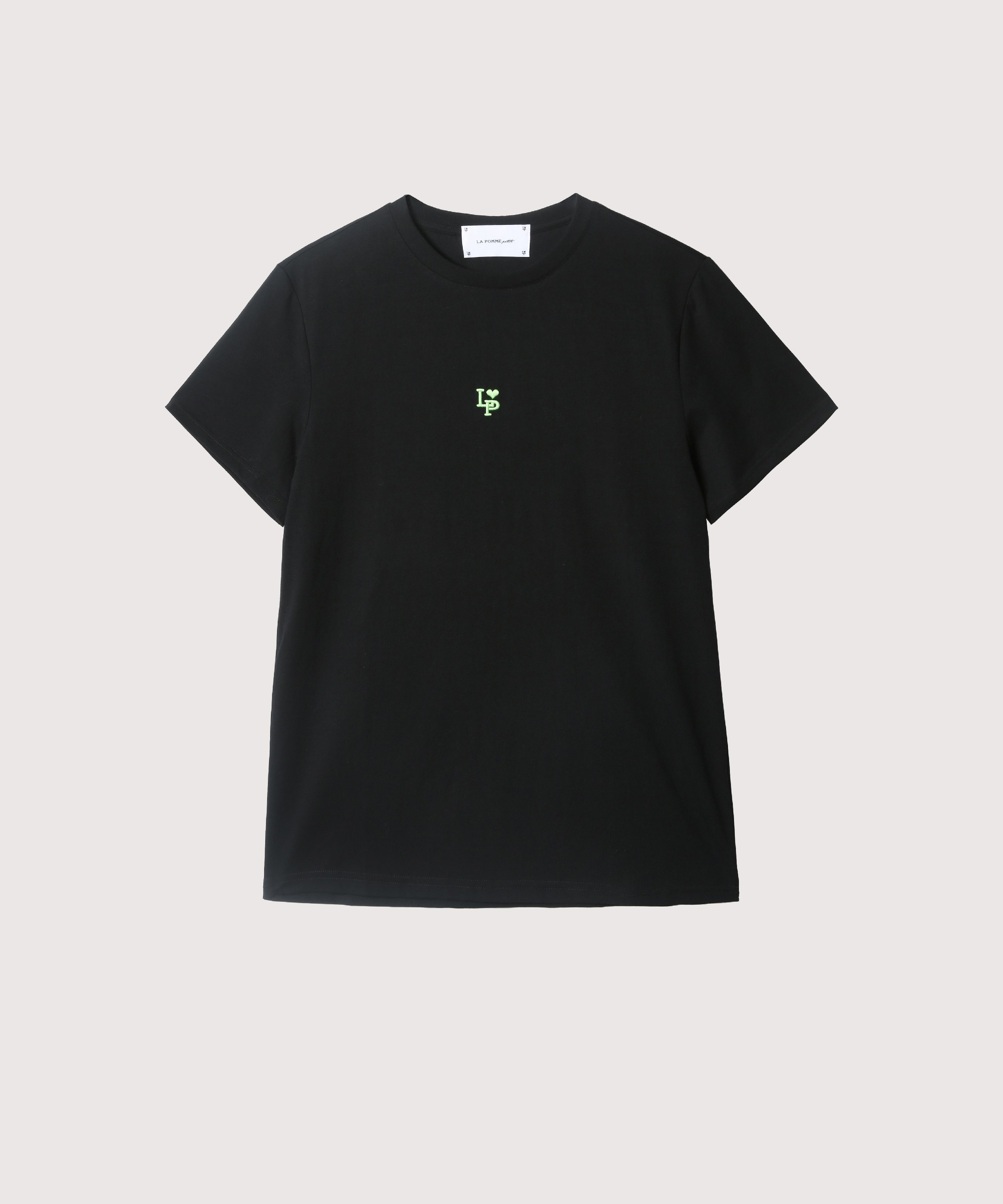 LA POMME petit Embroidery Monogramme Chic T ラポミ・プチ トップス カットソー・Tシャツ グリーン パープル ピンク