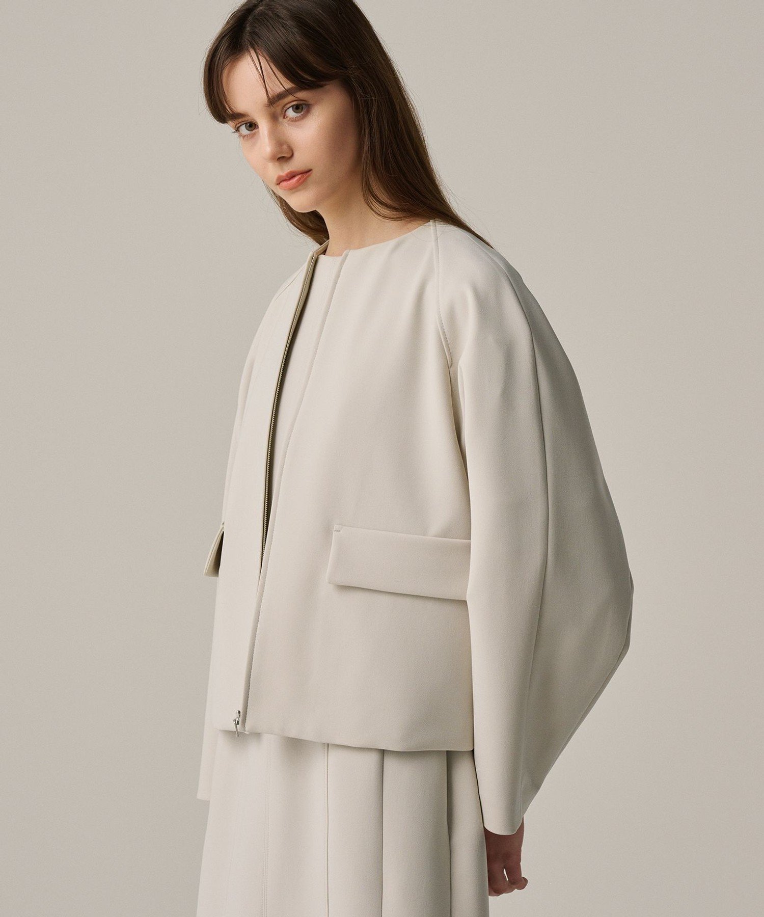 【SALE／50%OFF】uncrave 【撥水・洗濯機洗い可】プルーフ ダブルクロス ブルゾン(uncrave WHITE) アンクレイヴ ジャケット・アウター ブルゾン・ジャンパー ネイビー グレー ブラック【送料無料】のサムネイル