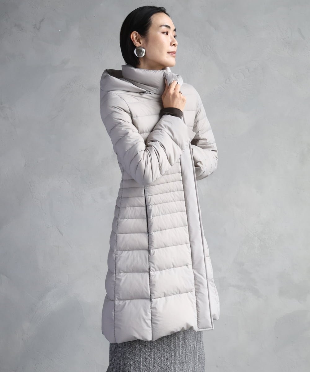 MICHEL KLEIN（小さいサイズ） [小さいサイズ][定番人気]2WAYストレッチダウンミドルコート メゾンドゥサンク ジャケット・アウター その他のジャケット・アウター ネイビー