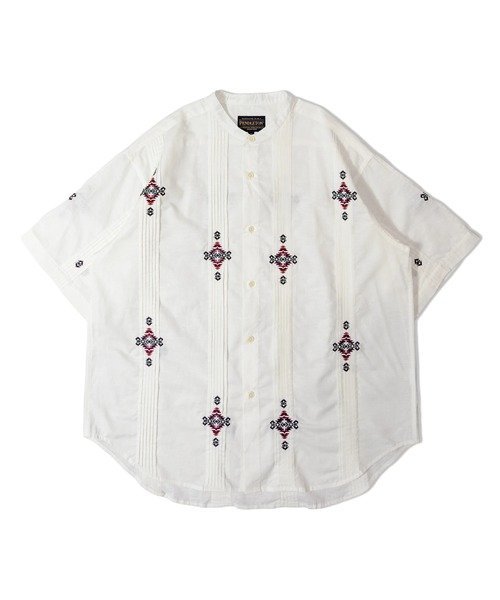 SELECT BRANDS PENDLETON/ペンドルトン Band Collar Shirt S/S(MENS) ジャックローズ トップス シャツ・ブラウス ホワイト【送料無料】