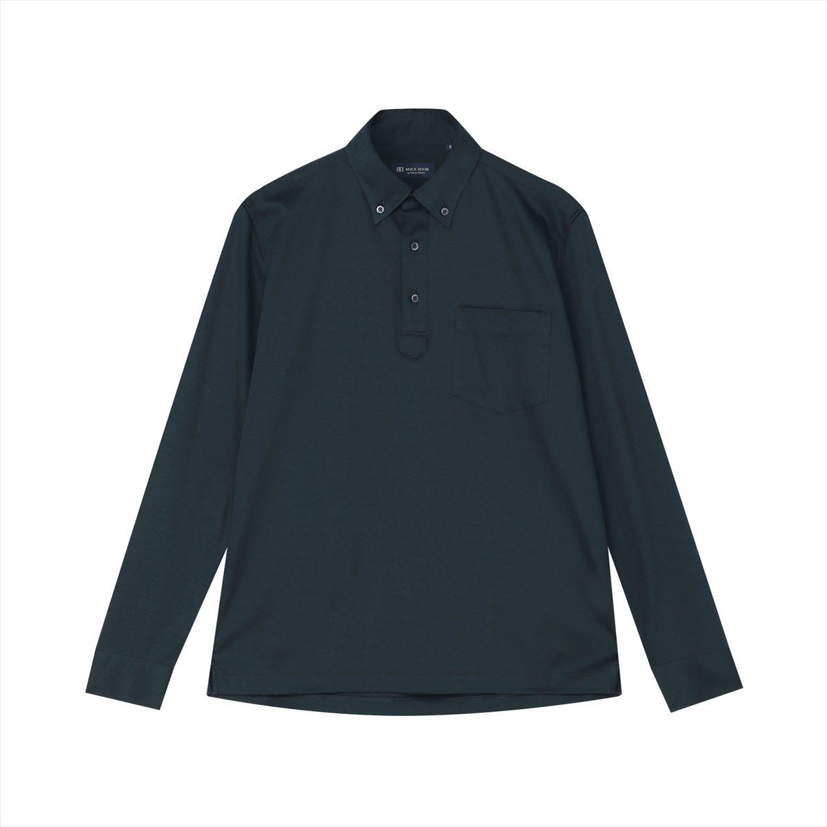 BRICK HOUSE by Tokyo Shirts ポロシャツ 長袖 綿100% ビズポロ メンズ BM02K100AA10B4L-19 トーキョーシャツ トップス ポロシャツ ネイビー【送料無料】