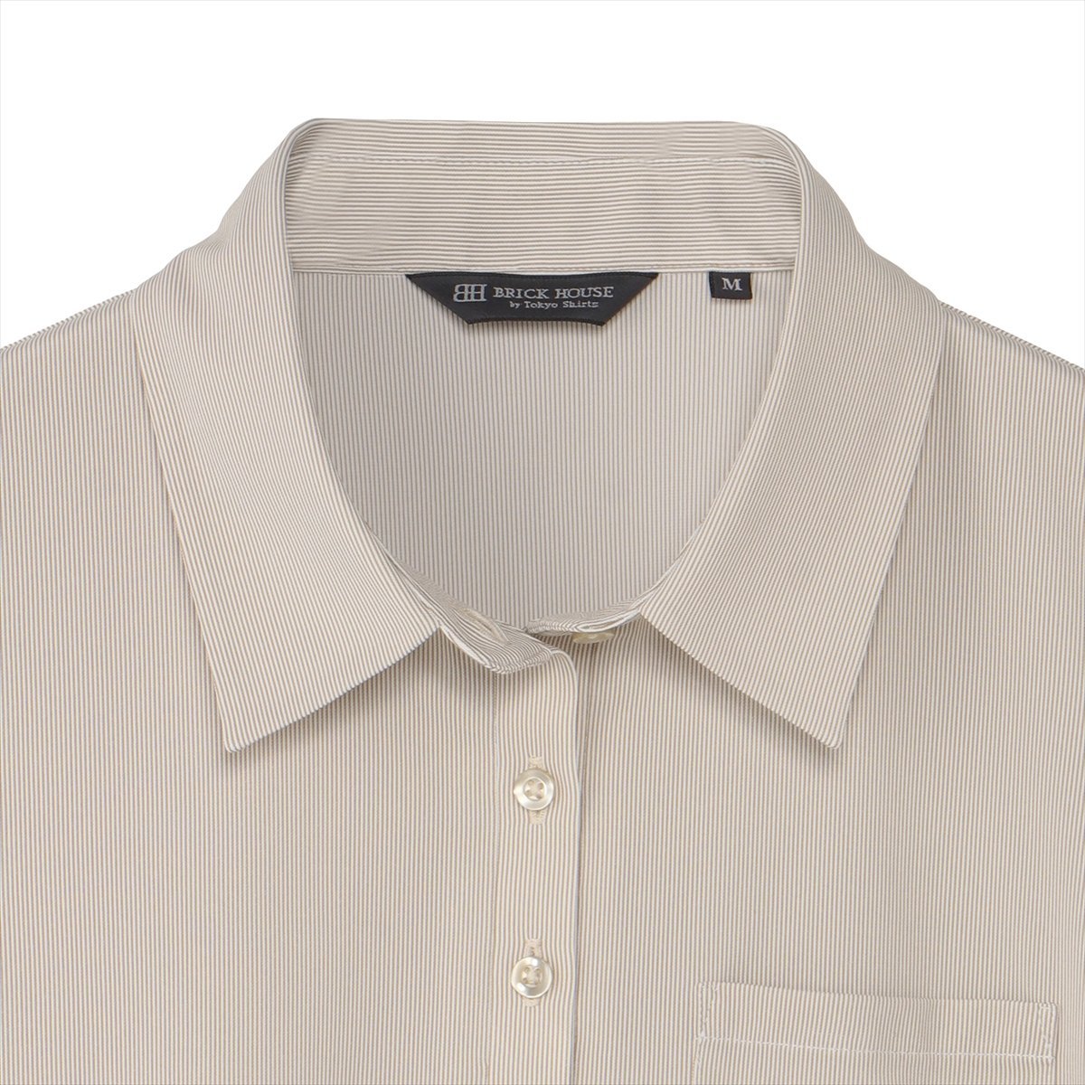 【ストレッチ】 ポロシャツ レギュラー 半袖 形態安定 レディース BL01K300AB44R2N-53 トーキョーシャツ スーツ・フォーマル Yシャツ・カッターシャツ ベージュ
