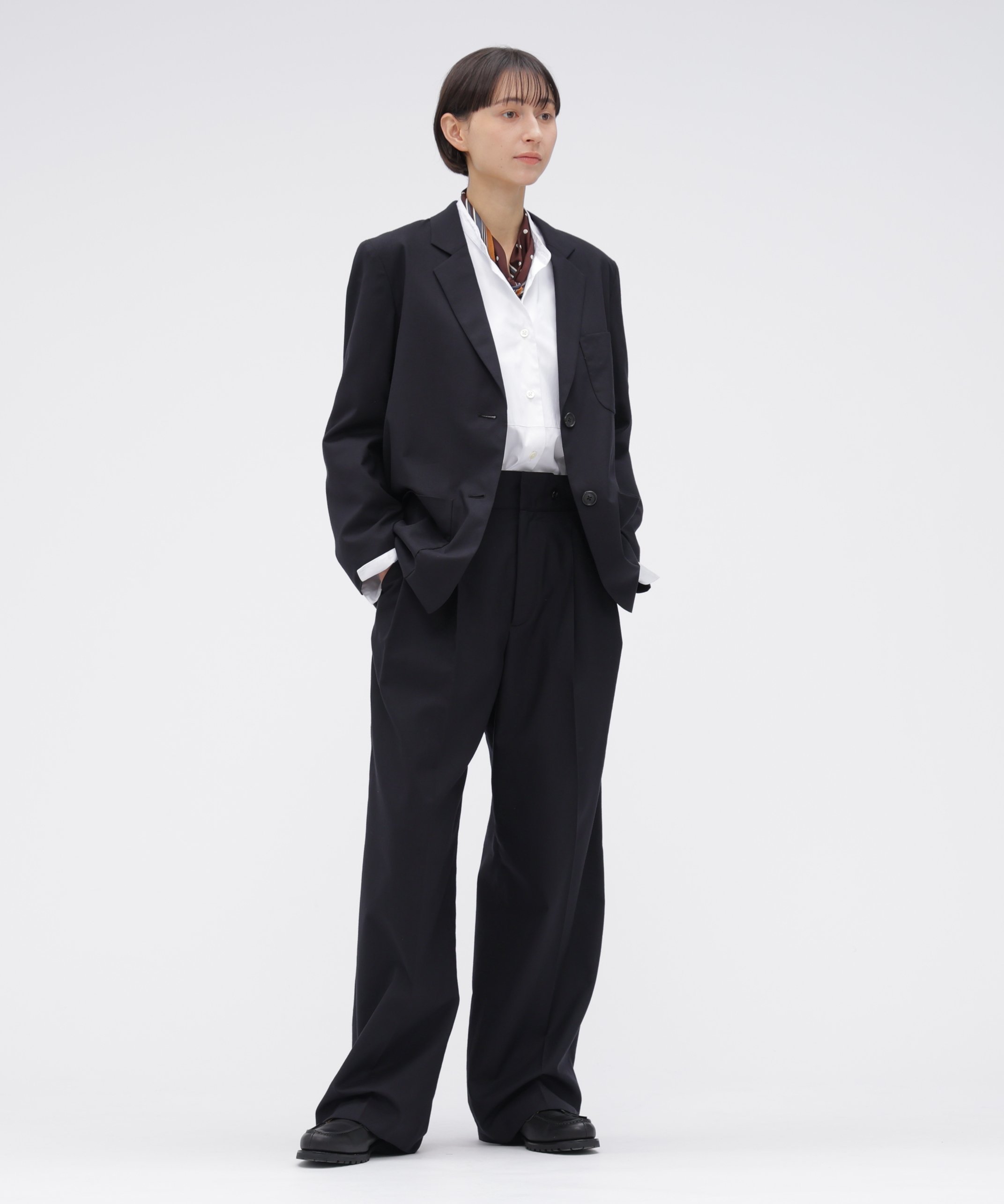 MARGARET HOWELL SUMMER WOOL JACKET マーガレット・ハウエル ジャケット・アウター その他のジャケット・アウター ブラック