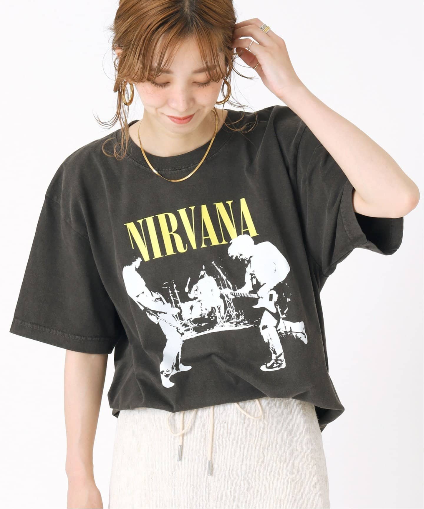 【SALE／20%OFF】B.C STOCK 【GOOD ROCK SPEED/グッドロックスピード】NIRVANA TEE ベーセーストック トップス カットソー・Tシャツ ブラック ホワイト【送料無料】