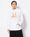 【SALE/40%OFF】B'2nd Kare/ME(カーミー)H MM パーカーオレンジプリント ビーセカンド トップス パーカー・フーディー ホワイト ブラ...