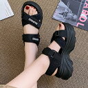 【SALE/30%OFF】miniministore スポーツサンダル 厚底サンダルレディース ミニミニストア シューズ・靴 サンダル ブラック ベージュ