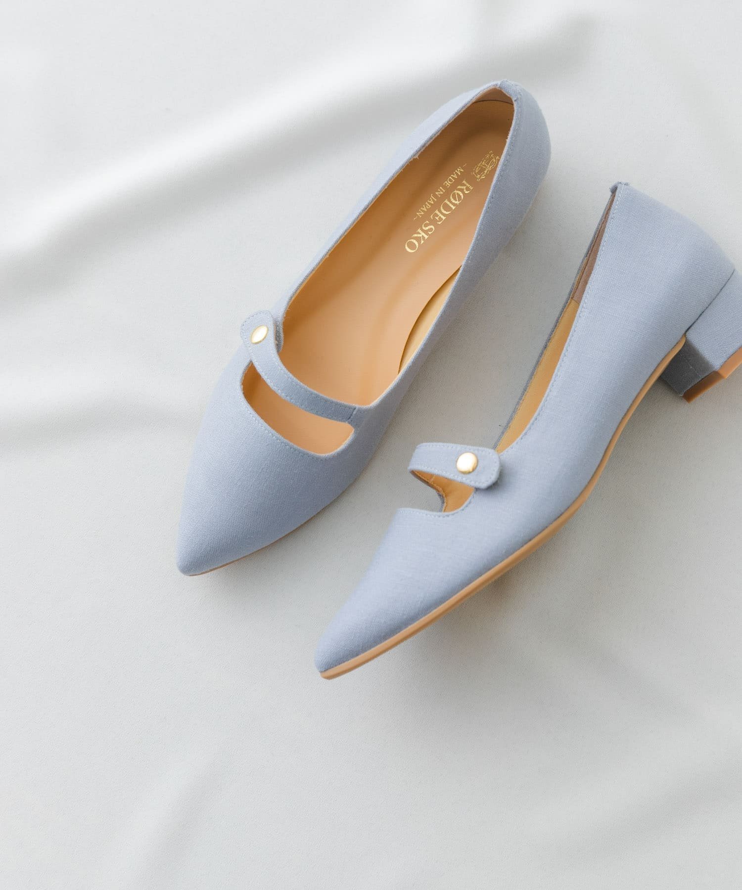 【SALE／50%OFF】RODE SKO ポインテッドストラップパンプス ロデスコ シューズ・靴 パンプス ブルー ホワイト ブラック【送料無料】のサムネイル