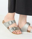 BEAMS HEART WOMEN バックル付き ダブルベルト サンダル ビームス ハート シューズ・靴 サンダル ベージュ ホワイト シルバー ブラック【送料...