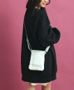 【SALE/55%OFF】PINK-latte タテ型ファーショルダー ピンク ラテ バッグ ショルダーバッグ パープル ブラウン グリーン