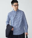 【SALE/40%OFF】SHIPS MEN SHIPS: ワイドカラー ネイビー バリエーション チェック シャツ シップス トップス シャツ・ブラウス ブルー ホワイト ネイビー【送料無料】