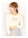 【SALE/57%OFF】dazzlin メッセージニット ダズリン ニット 長袖ニット ホワイト ピンク イエロー ネイビー
