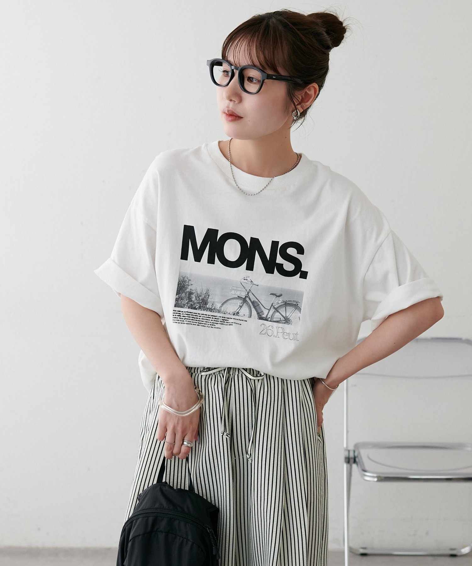 【Enlude】アソートフォトビッグTシャツ《ユニセックス》 ディスコート トップス カットソー・Tシャツ ホワイト