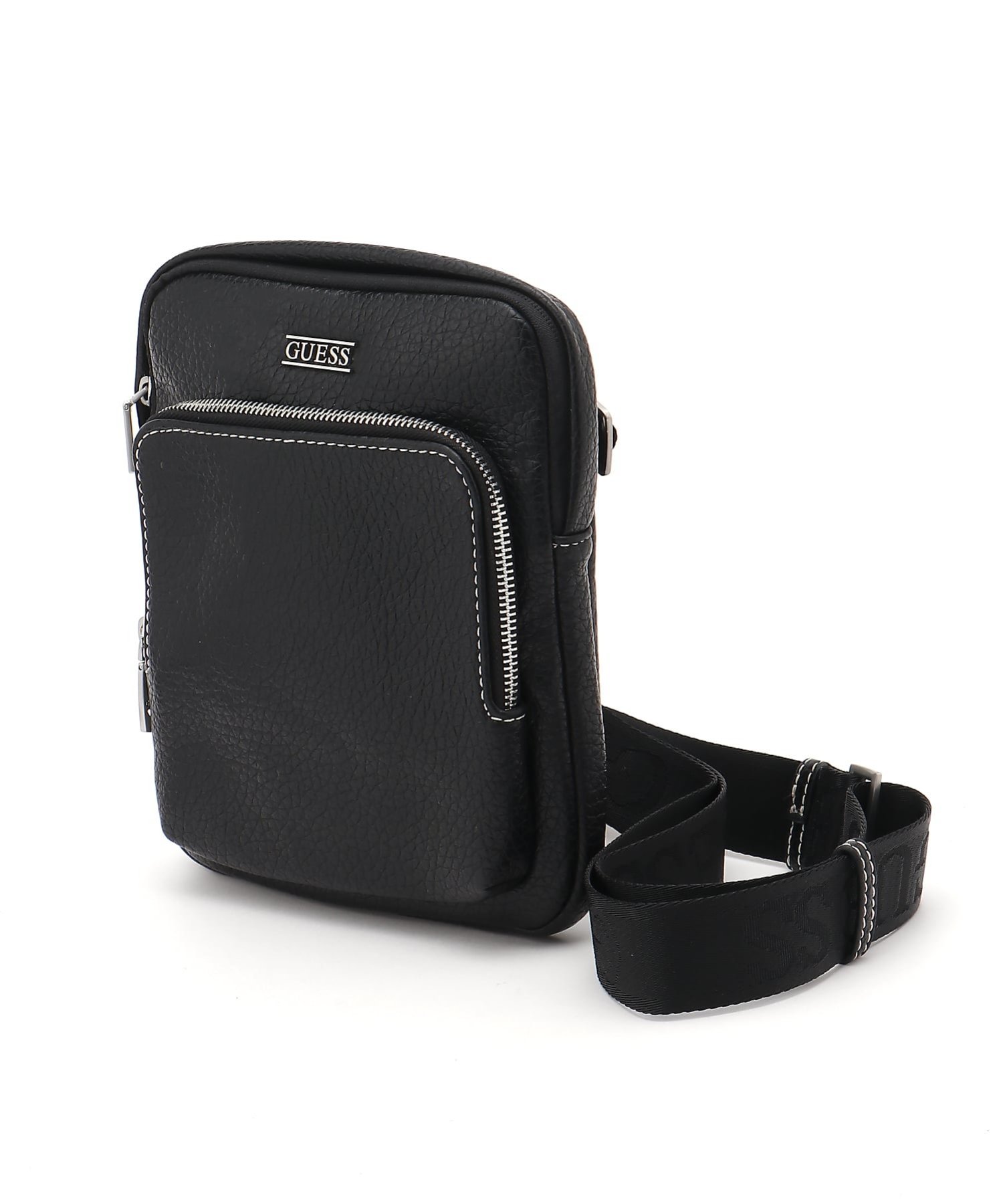GUESS/(M)BOSTON Flat Crossbody ショルダーバッグ メンズバッグ ゲス バッグ ボディバッグ・ウエストポーチ ブラック ブラウン