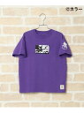 ikka 【WEB限定】【親子お揃い】【キッズ】 EVAプリントTシャツ(120~150cm) イッカ トップス カットソー・Tシャツ パープル ホワイト ブラック ネイビー