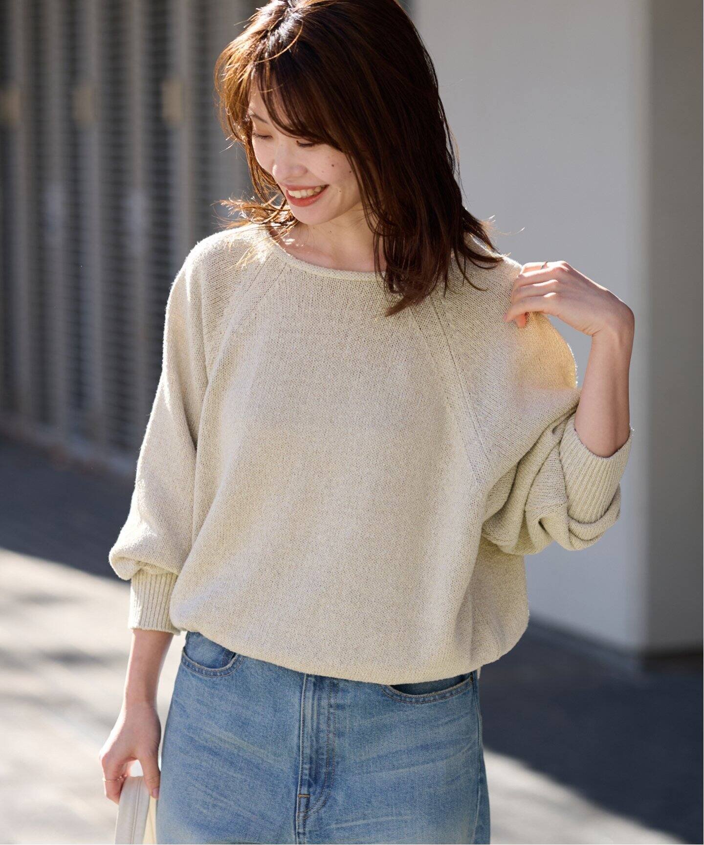 FRAMeWORK SILK-LINEN-Vネッ