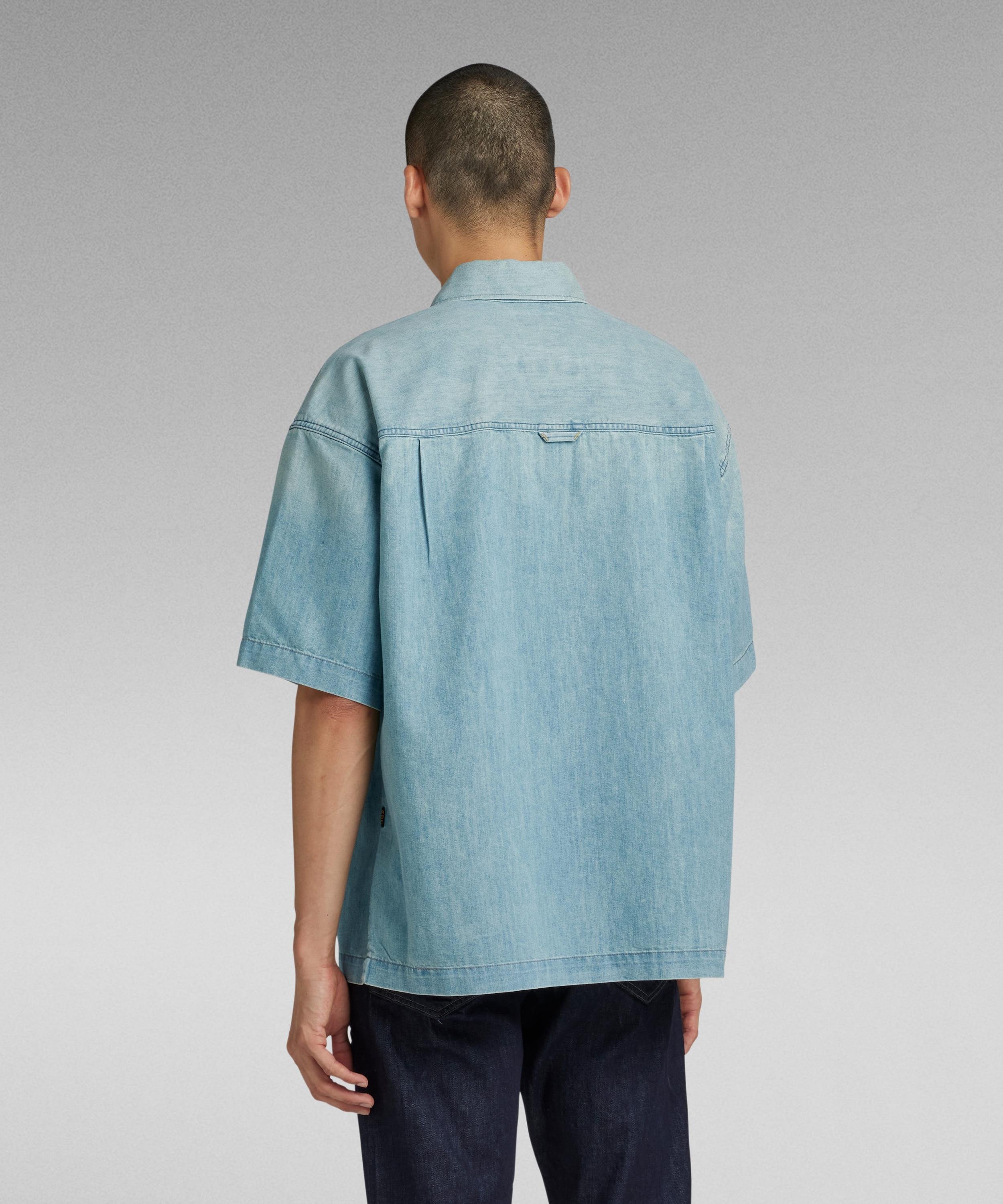 【公式ショップ】BOXY FIT SHIRT/オーバーサイズシャツ ジースターロゥ トップス シャツ・ブラウス ブルー