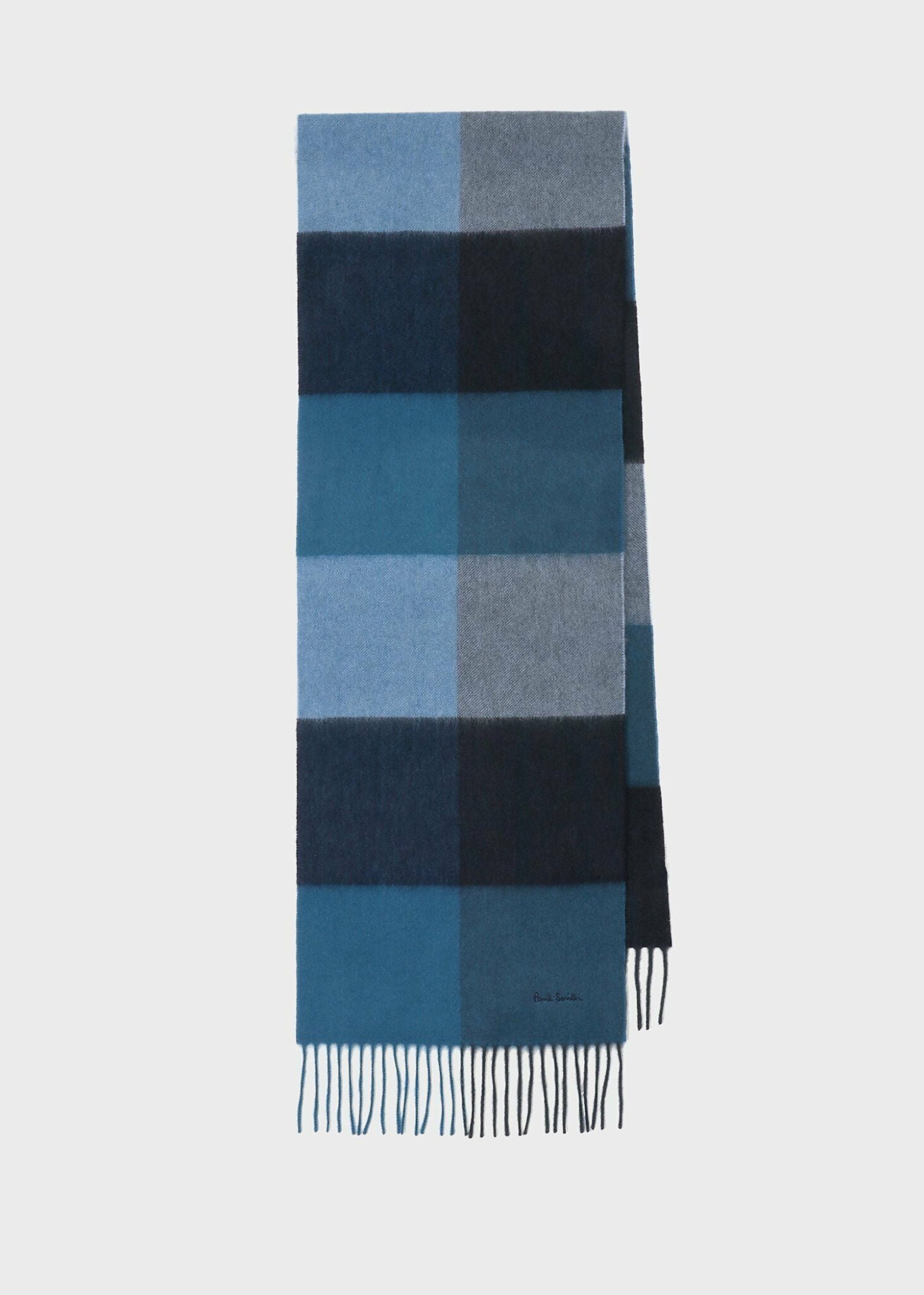 Paul Smith ブロックチェック カシミヤマフラー ポール・スミス ファッション雑貨 マフラー・ストール・ネックウォーマー ネイビー【送料無料】