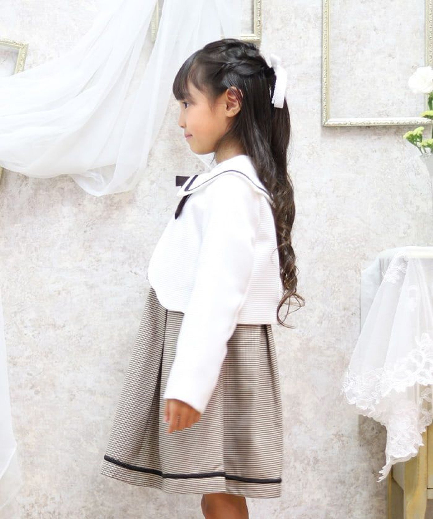 【SALE／70%OFF】axes femme kids バックリボンツイードボレロ アクシーズファム ...
