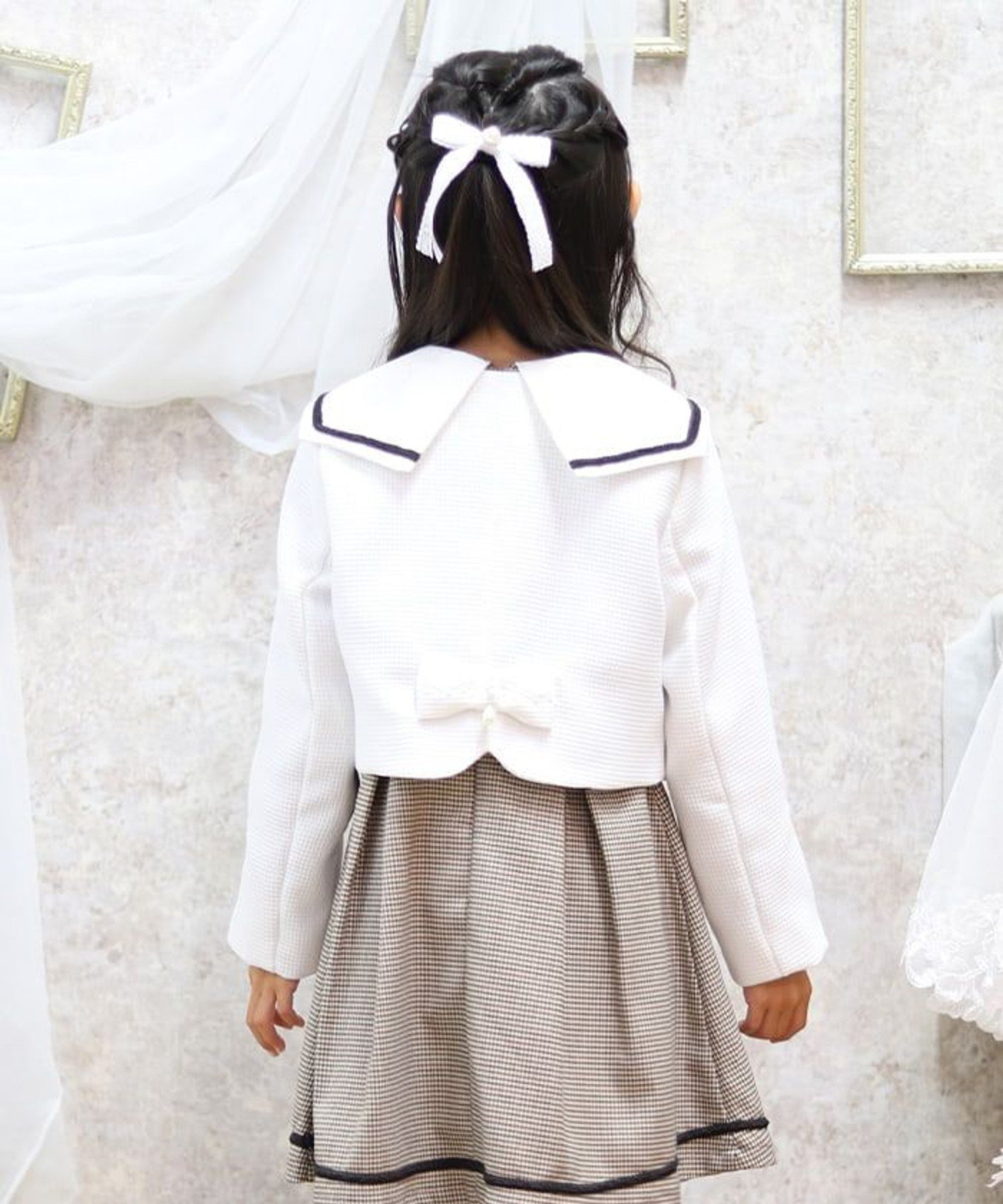 【SALE／70%OFF】axes femme kids バックリボンツイードボレロ アクシーズファム ...