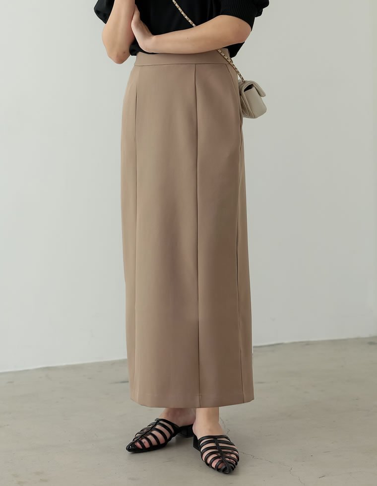 【SALE／35%OFF】Re:EDIT カットツイル切り替えナロースカート リエディ スカート ロング・マキシスカート ブラウン ピンク ホワイト ブラック パープル オレンジ stylife-14907027 Rakuten Fashion サンプル画像3