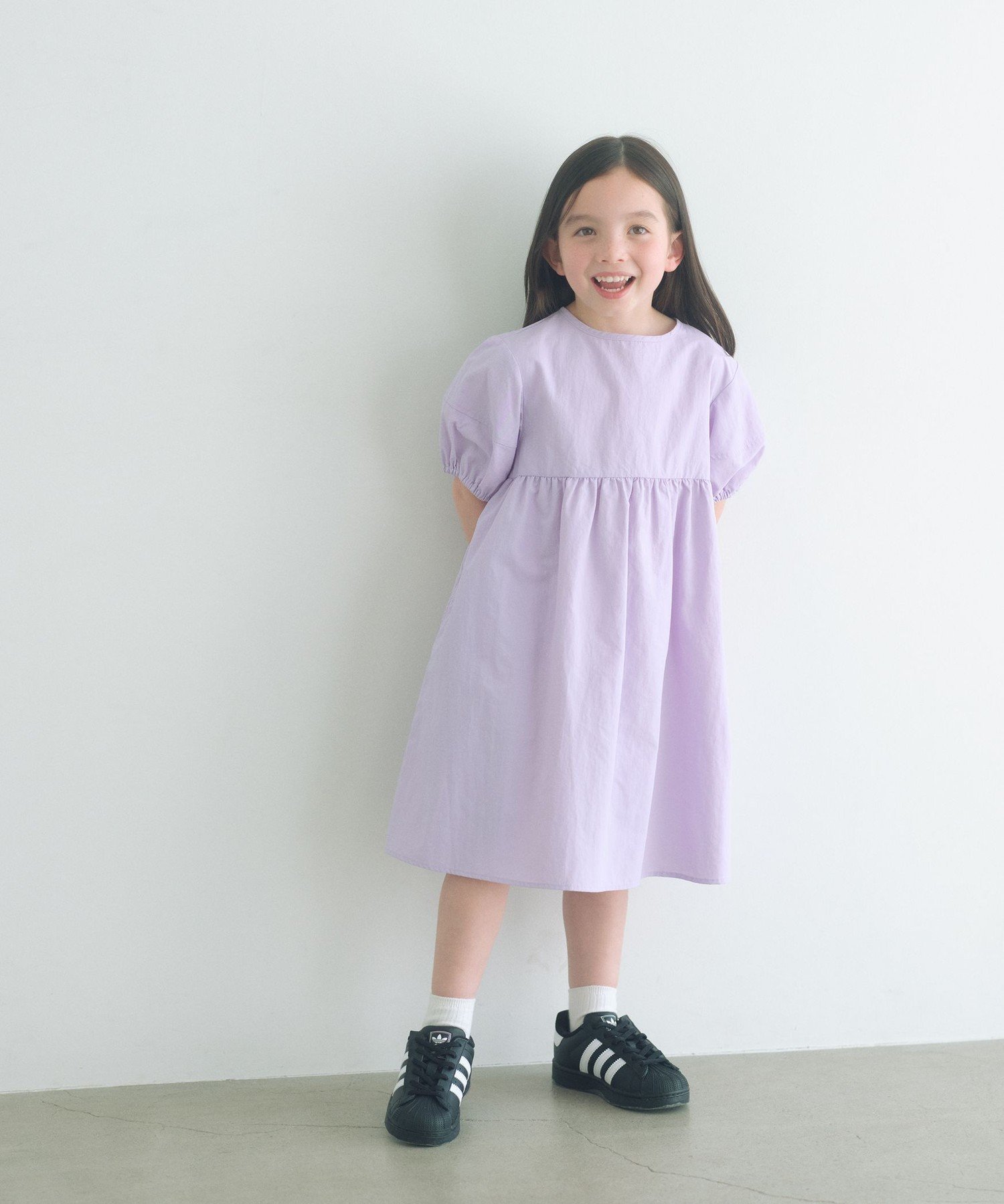 UNITED ARROWS green label relaxing バックリボン タッサー ワンピース / キッズ 100cm-130cm ユナイテッドアローズ グリーンレーベルリラクシング ワンピース・ドレス ワンピース ブラック オレンジ グリーン【送料無料】