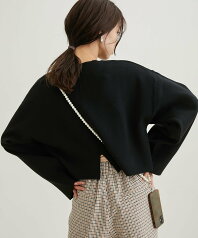 【SALE／30%OFF】VIS 【洗える】ボーダー&無地ワイドスリーブショートニット ビス トップス ニット ブラック ホワイト ブラウン