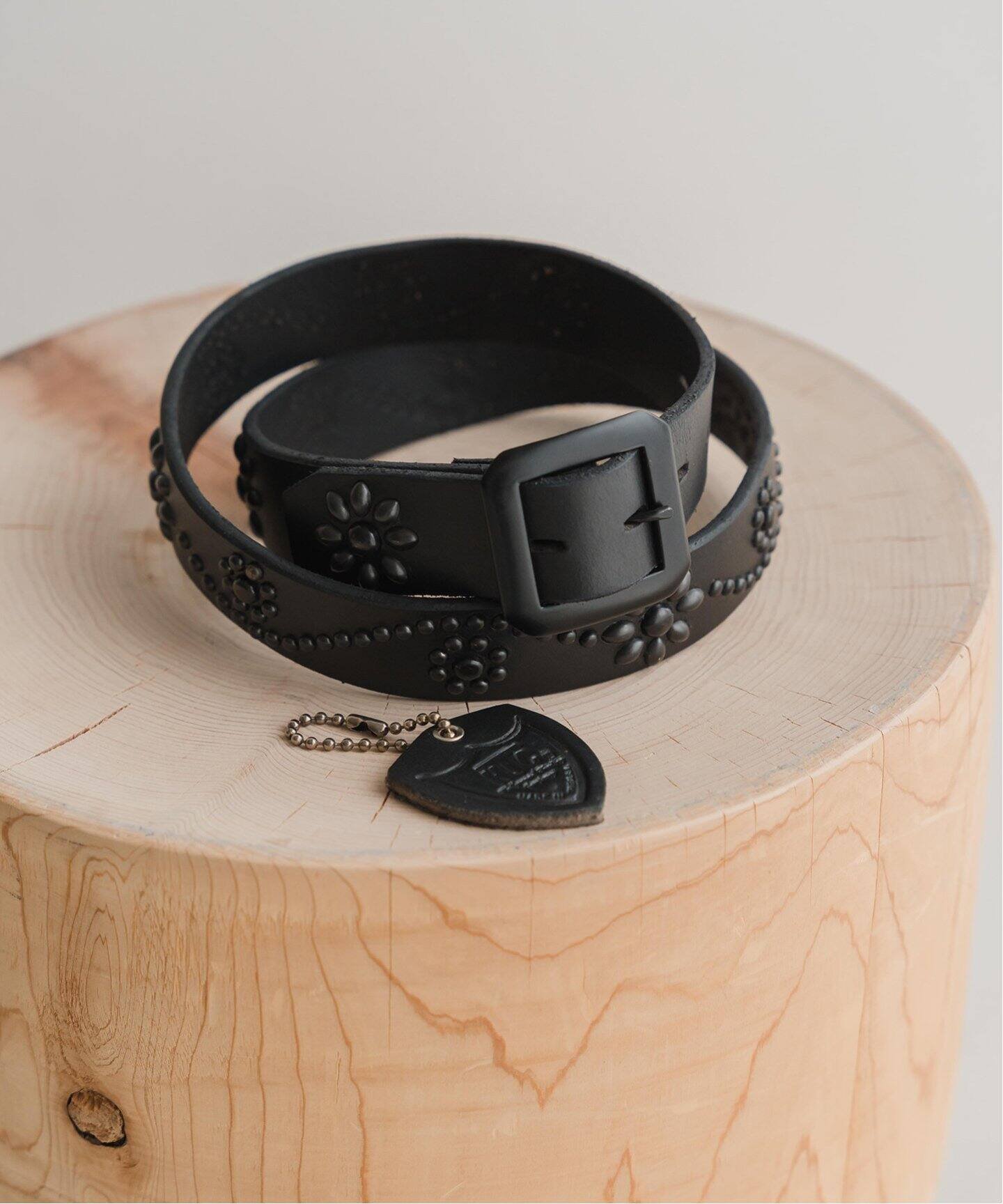 EDIFICE 【HTC / エイチティーシー】All Black Studs Belt エディフィス ファッション雑貨 ベルト ブラック【送料無料】