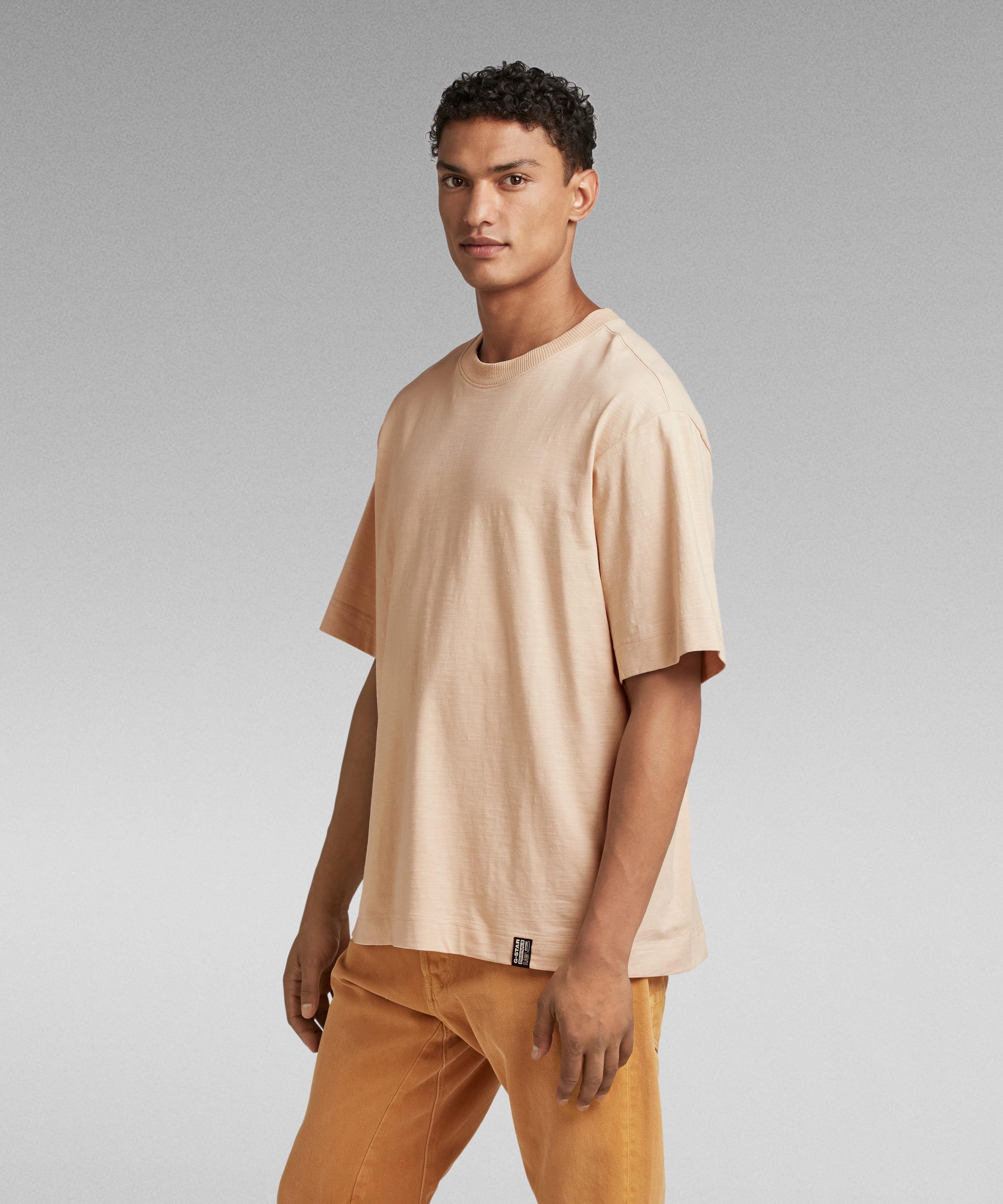【公式ショップ】ESSENTIAL BOXY T-SHIRT/オーバーサイズT ジースターロゥ トップス カットソー・Tシャツ ベージュ