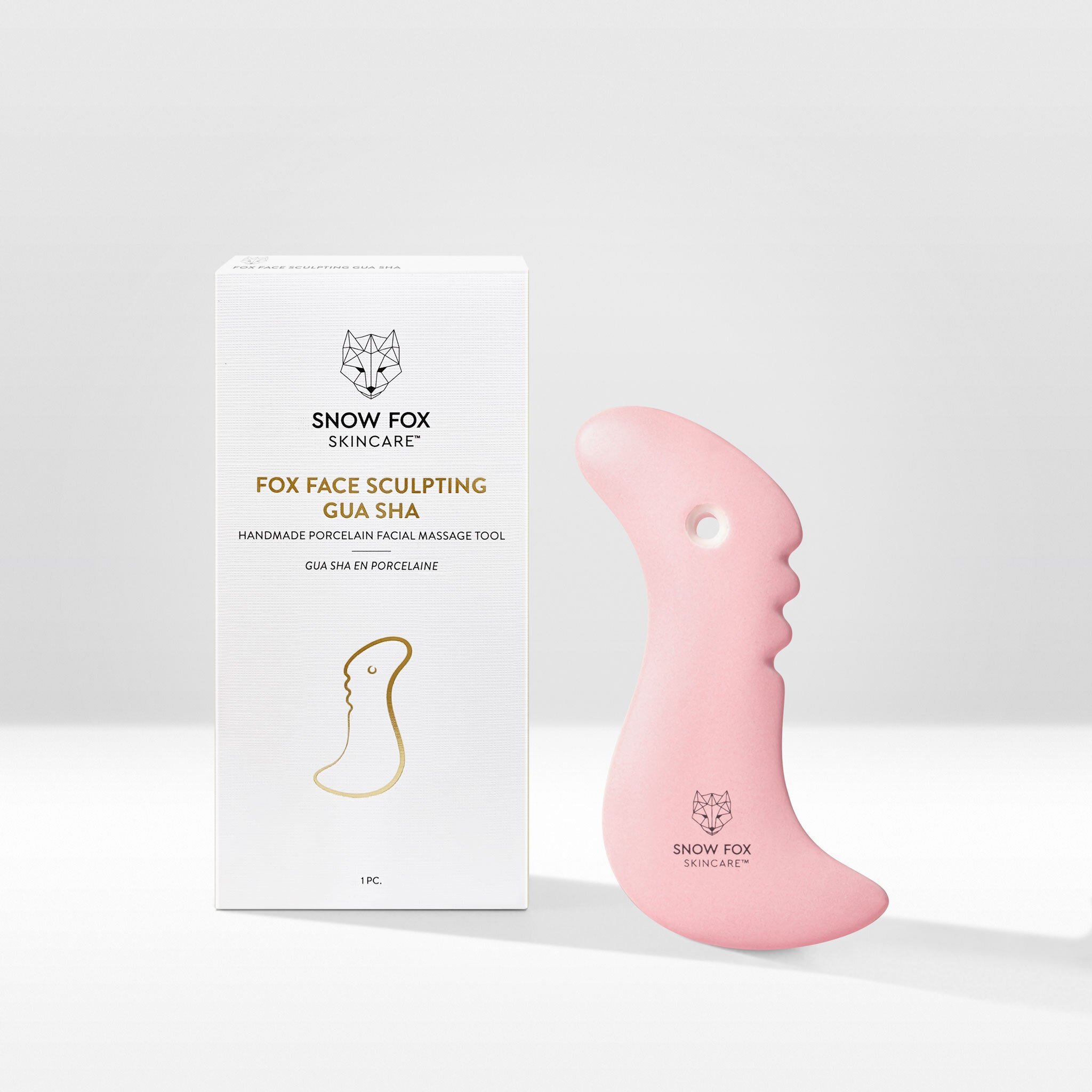SNOW FOX SKINCARE プレミアム FOX フェイス & ボディ 磁器カッサ(ピンク) スノー フォックス スキンケア メイク道具・美容器具 美容器具 ピンク【送料無料】