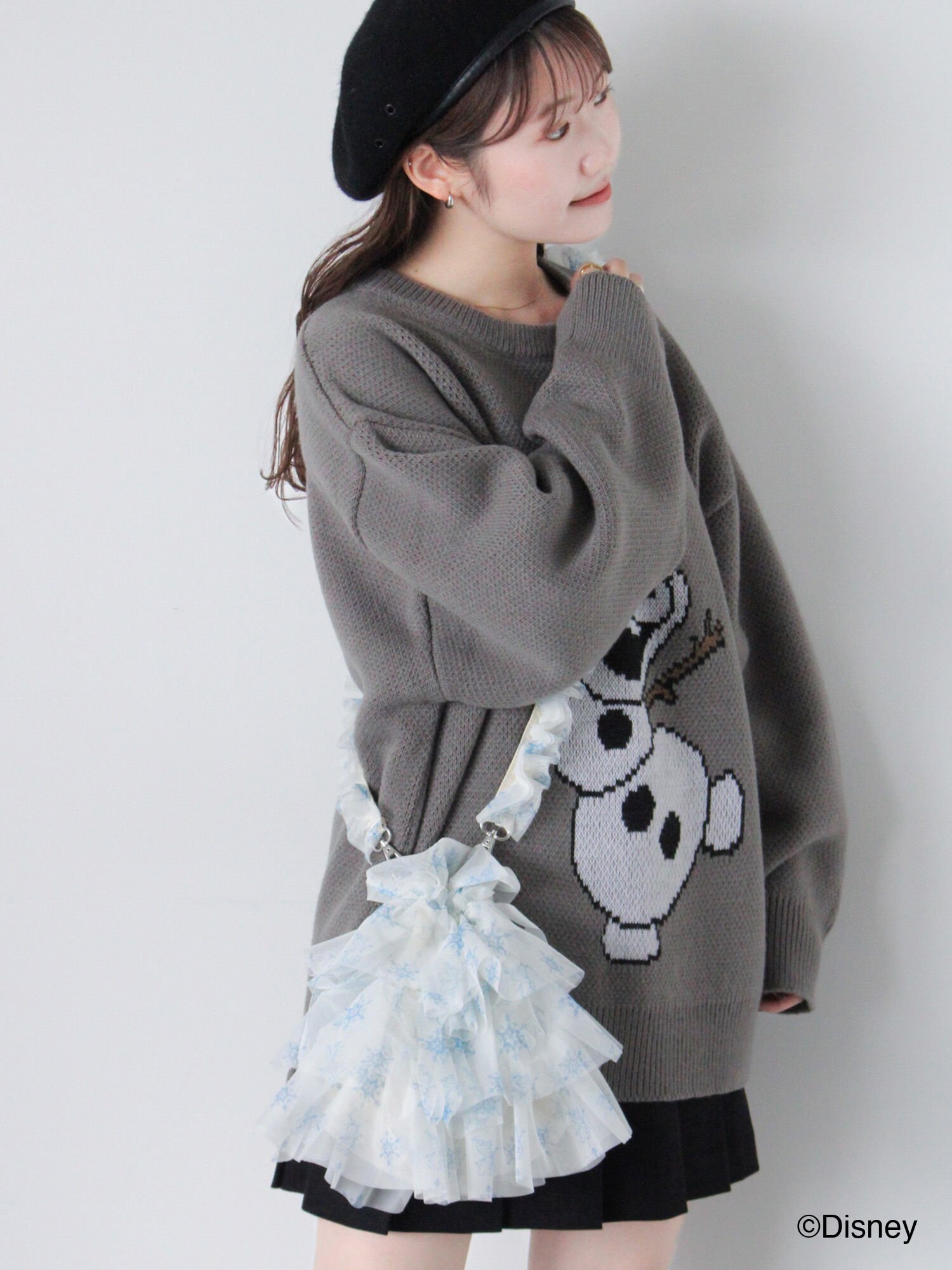 ehka sopo 【Disney】アナと雪の女王/シアーフリルバッグ エヘカソポ バッグ ハンドバッグ ホワイト ブルーのサムネイル