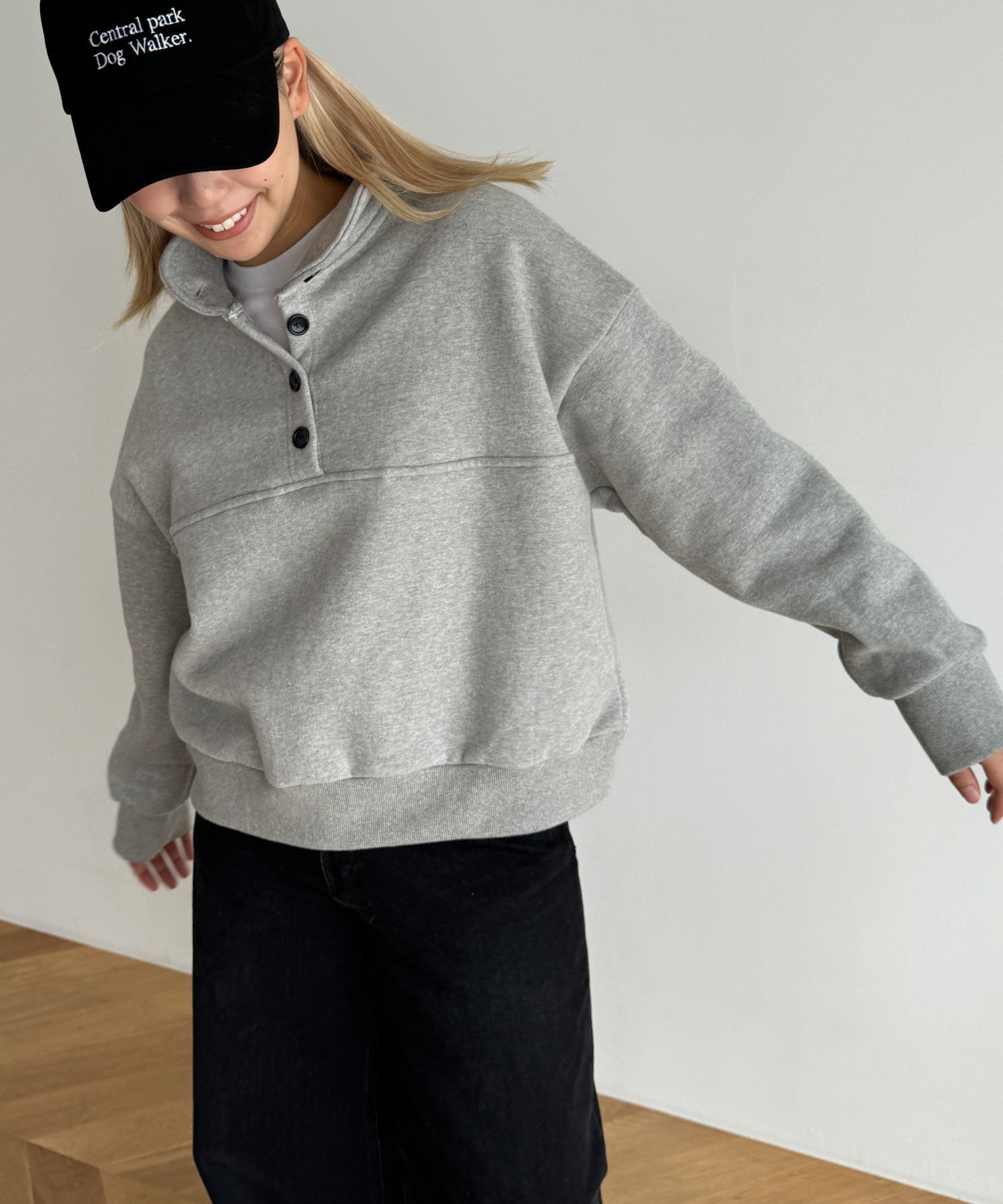 El mar El mar(エルマール) スタンドヘンリーネックトレーナー 裏起毛 キャナルジーン トップス スウェ..