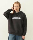 MILKFED. COOPER LOGO WIDE SWEAT HOODIE MILKFED. ミルクフェド トップス パーカー・フーディー グレー レッド ホワイト【送料無料】
