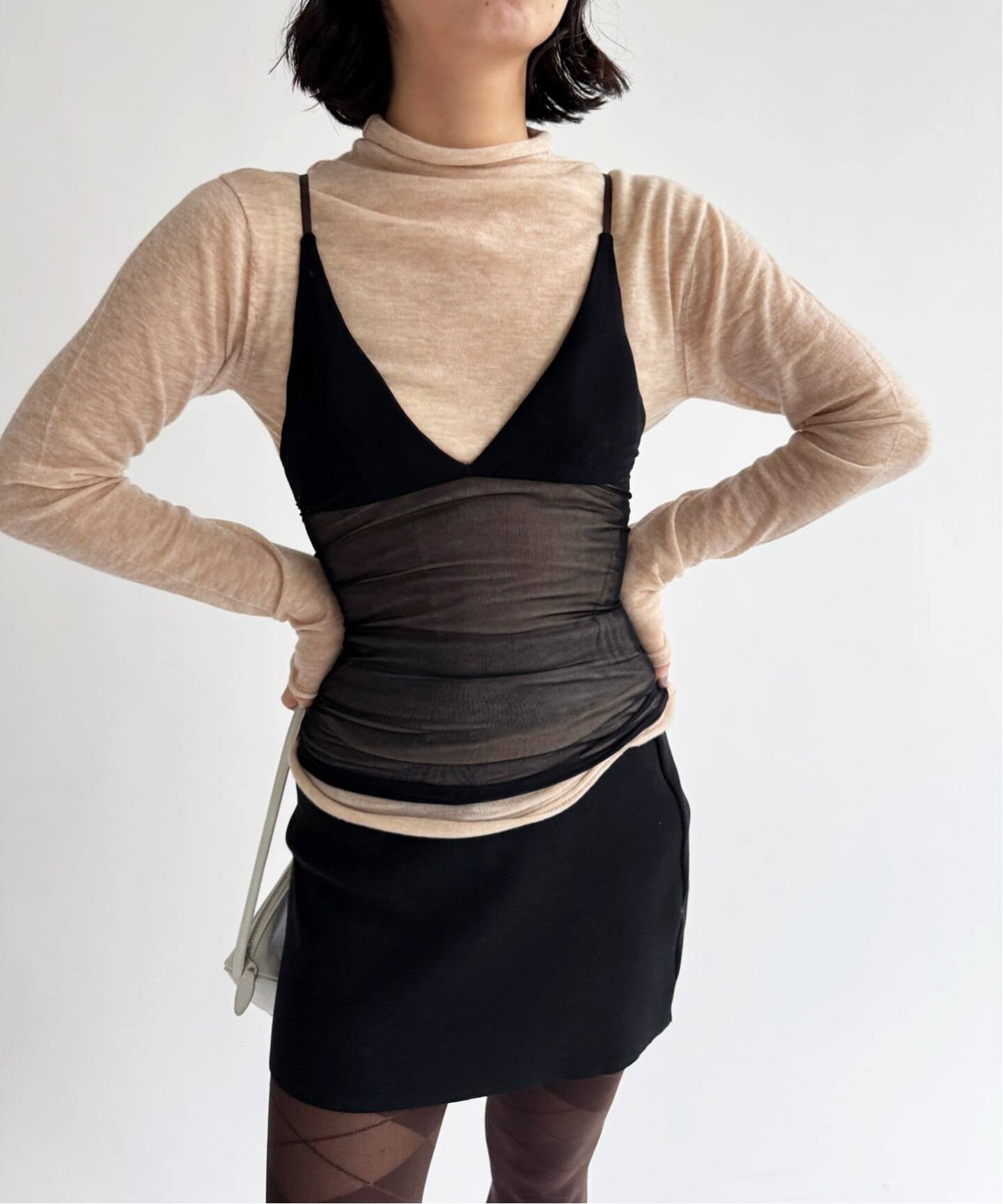 EDIT.FOR LULU シアーキャミソール エディット フォー ルル トップス キャミソール ブラック【送料無料】