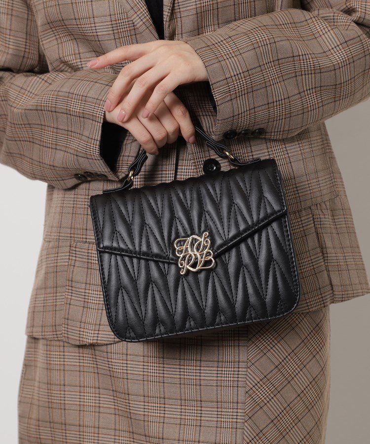 【SALE／10%OFF】OberTashe プレート2wayショルダー エスペランサ バッグ ショルダーバッグ ピンク ブラウン ホワイト ブラックのサムネイル