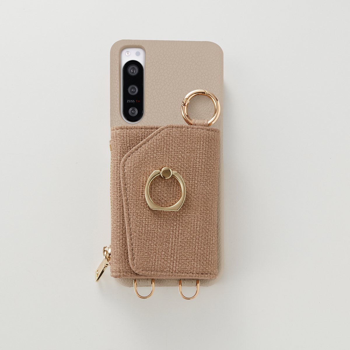 enHANCE 【enHANCE】Xperia エクスペリア ケース リングリネン エンハンス ファッション雑貨 その他のファッション雑貨 ホワイト ブラウン【送料無料】