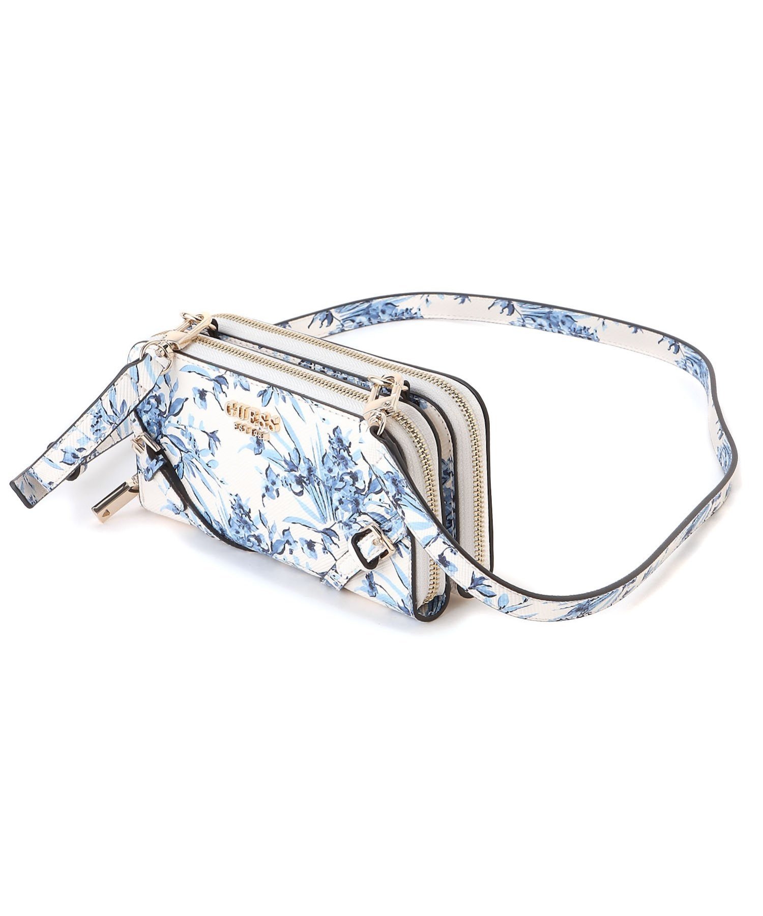 GUESS クロスボディバッグ(W)BRAMINA Crossbody Organizer ゲス 財布・ポーチ・ケース ポーチ ホワイト