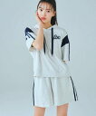 【SALE/30%OFF】Lovetoxic 【LTXC】【GOODPRICE】【綿100%】ラインパーカセットアップ ナルミヤオンライン トップス アンサンブル ホワイト グリーン
