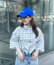 ROSE BUD CROPPED SHIRT ローズバッド トップス カットソー・Tシャツ ブルー ホワイト【送料無料】