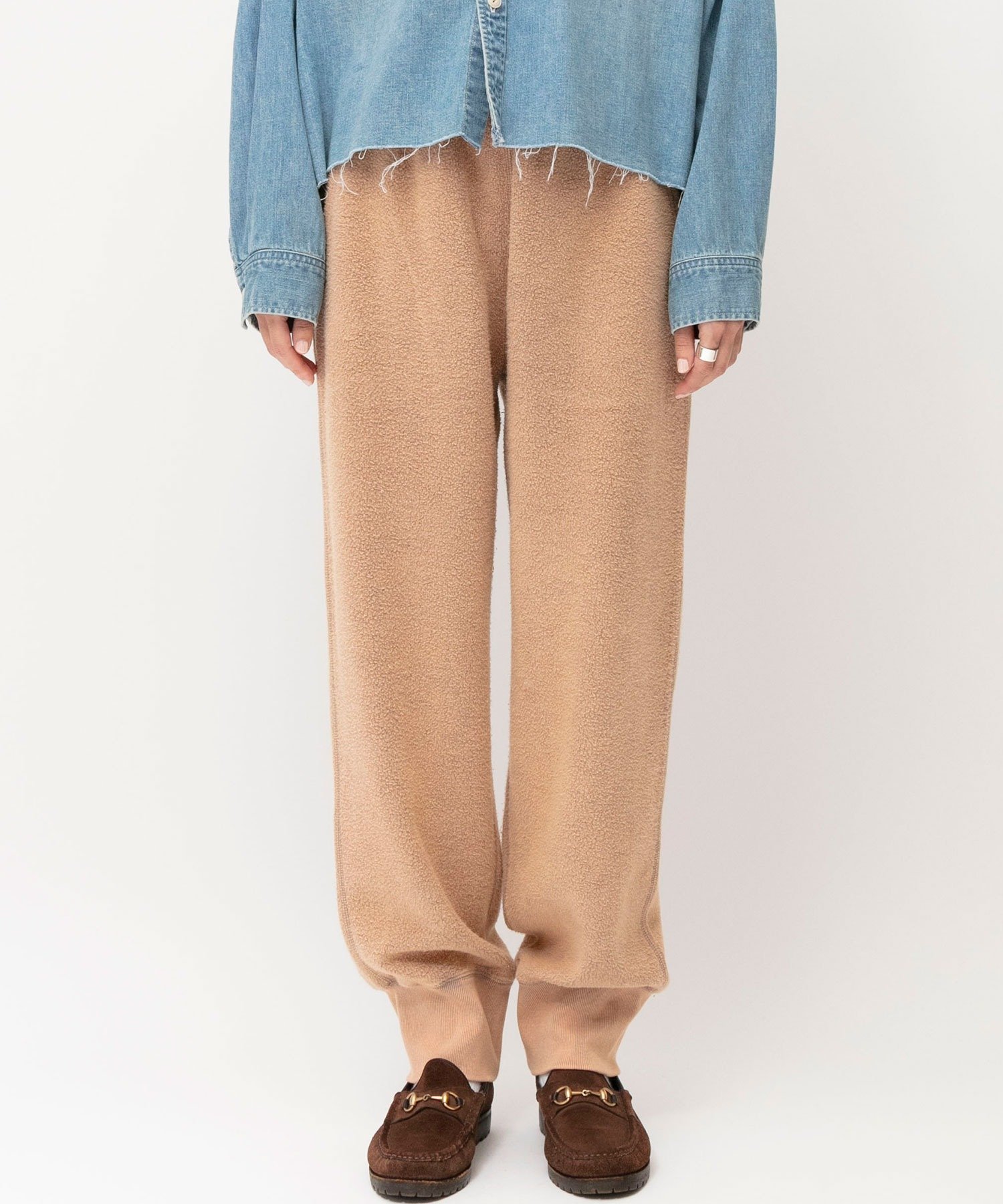 Johnbull Private labo スラブ裏毛ボールケミカルスウェットパンツ ジョンブルプライベートラボ パンツ ジャージ・スウェットパンツ ベージュ【送料無料】