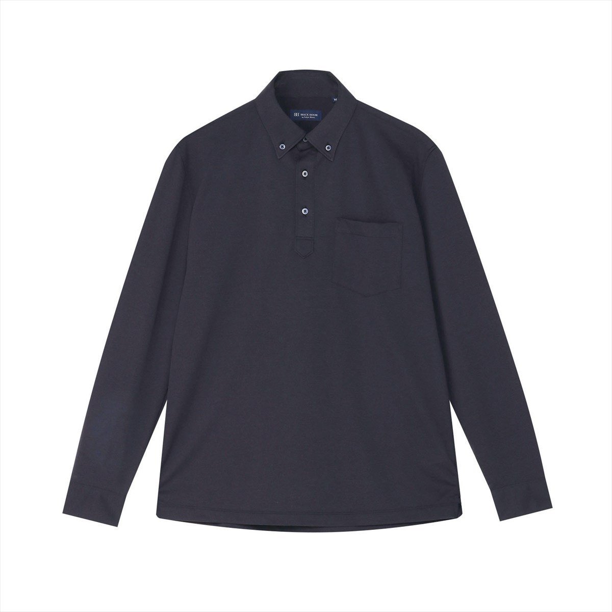 【SALE／10%OFF】BRICK HOUSE by Tokyo Shirts ポロシャツ 長袖 ビズポロ メンズ BM02K102AA10B1L-29 トーキョーシャツ トップス ポロシャツ ネイビー【送料無料】
