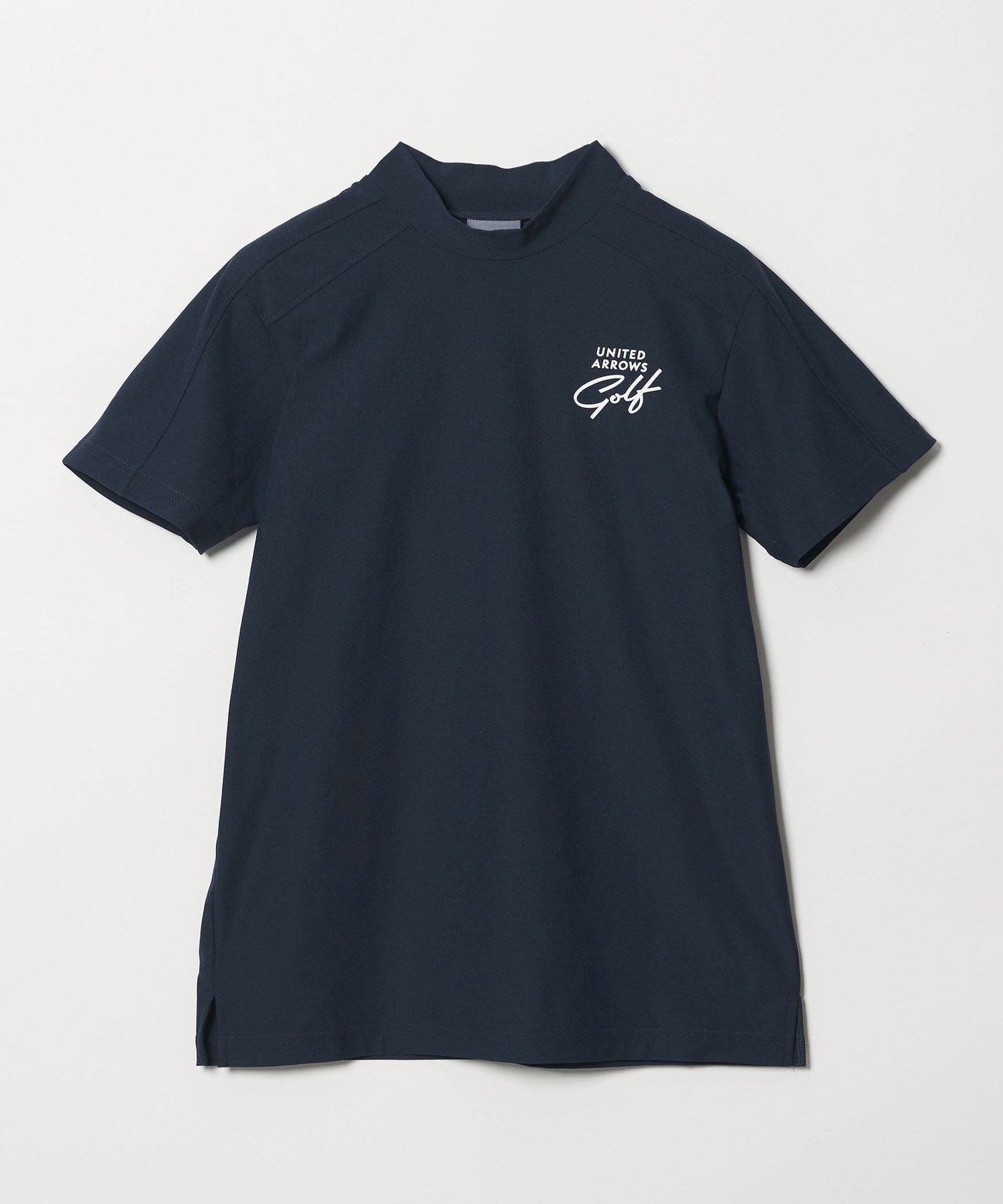 UNITED ARROWS GOLF ウィメンズ ショルダーライン モックネック シャツ 吸水速乾 UV ユナイテッドアローズ トップス カットソー・Tシャツ ネイビー ホワイト【送料無料】