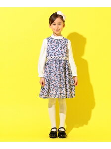 【SALE／50%OFF】組曲 KIDS 【110-140cm】レイヤードフラワーワンピース クミキョク ワンピース 半袖ワンピース ネイビー レッド【送料無料】