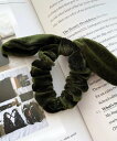 pur chouchou pur chouchou/(W)ベロア リボン シュシュ ミニョントレフル ルームヨンマルサンセレクティッド ヘアアクセサリー ヘアゴ...